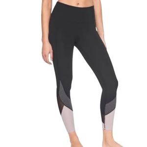 Athleta Salutation Colorblock Mesh Capri Leggings